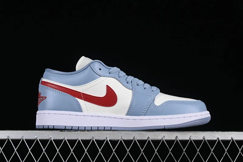 All categories Air Jordan Jordan series basketball shoes Air Jordan 1 Low G version pure original Air Jordan 1 Low AJ1 Joe 1 white blue red toe low-top cultural casual sneakers DC0774-164